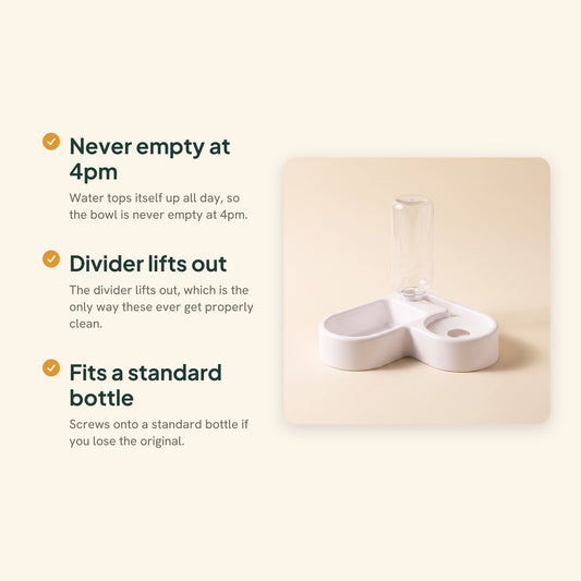 Gravity Water and Food Bowl Set, key benefits
