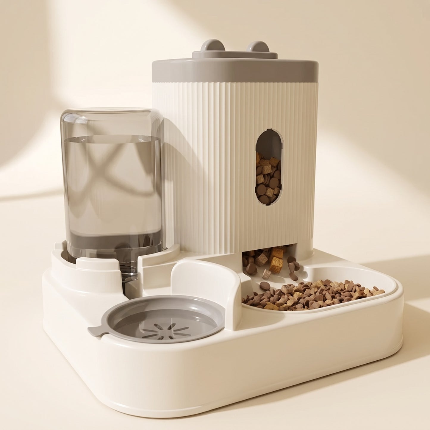 Automatic Gravity Feeder with Water Dispenser