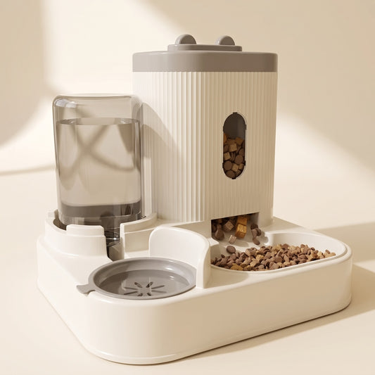 Automatic Gravity Feeder with Water Dispenser