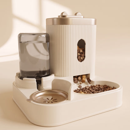 Gravity Feeder with Water Dispenser, Gold