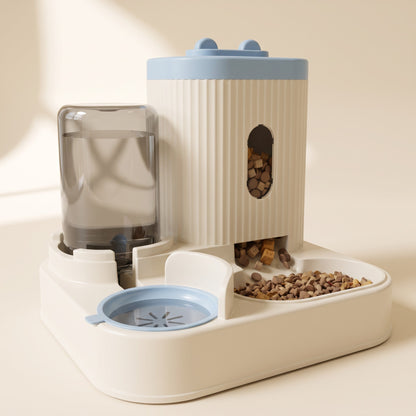 Automatic Gravity Feeder with Water Dispenser, var blue