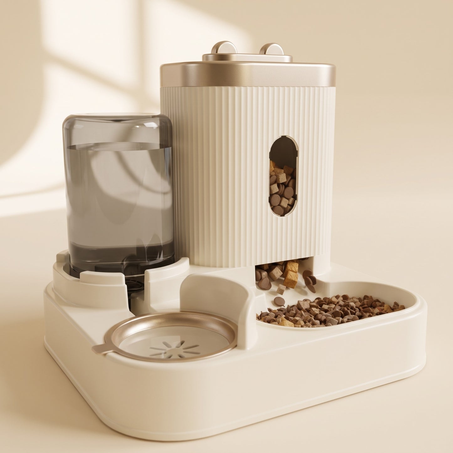 Automatic Gravity Feeder with Water Dispenser, var gold