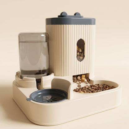 Automatic Gravity Feeder with Water Dispenser, var grey