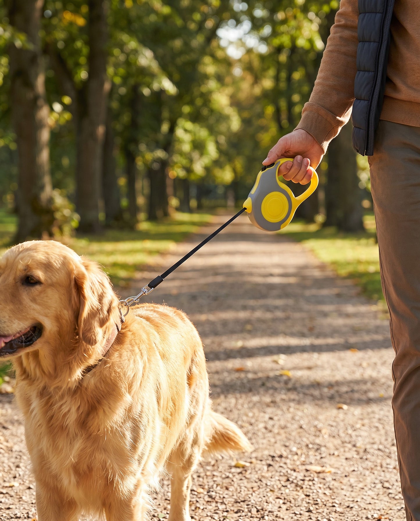 Retractable Dog Leash, 5m, in use at home