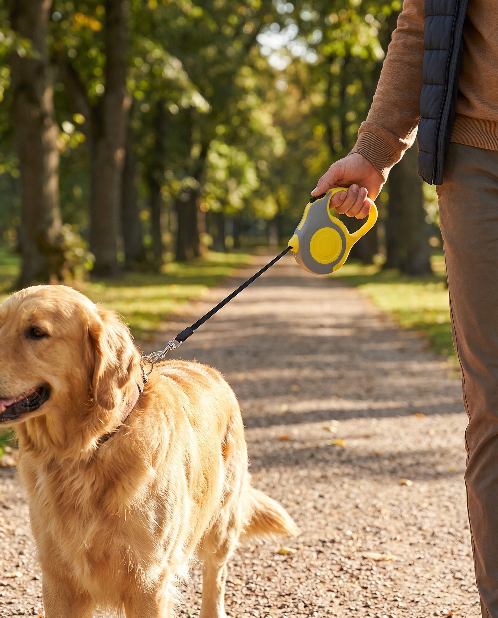 Retractable Dog Leash, 5m, in use at home
