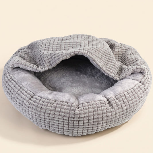 2-in-1 Hooded Cuddler Bed