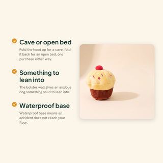 Squeaky Cupcake Plush Dog Toys