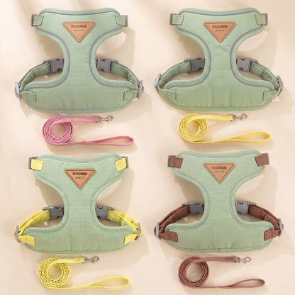 Adjustable Cat and Puppy Harness Set - sage green