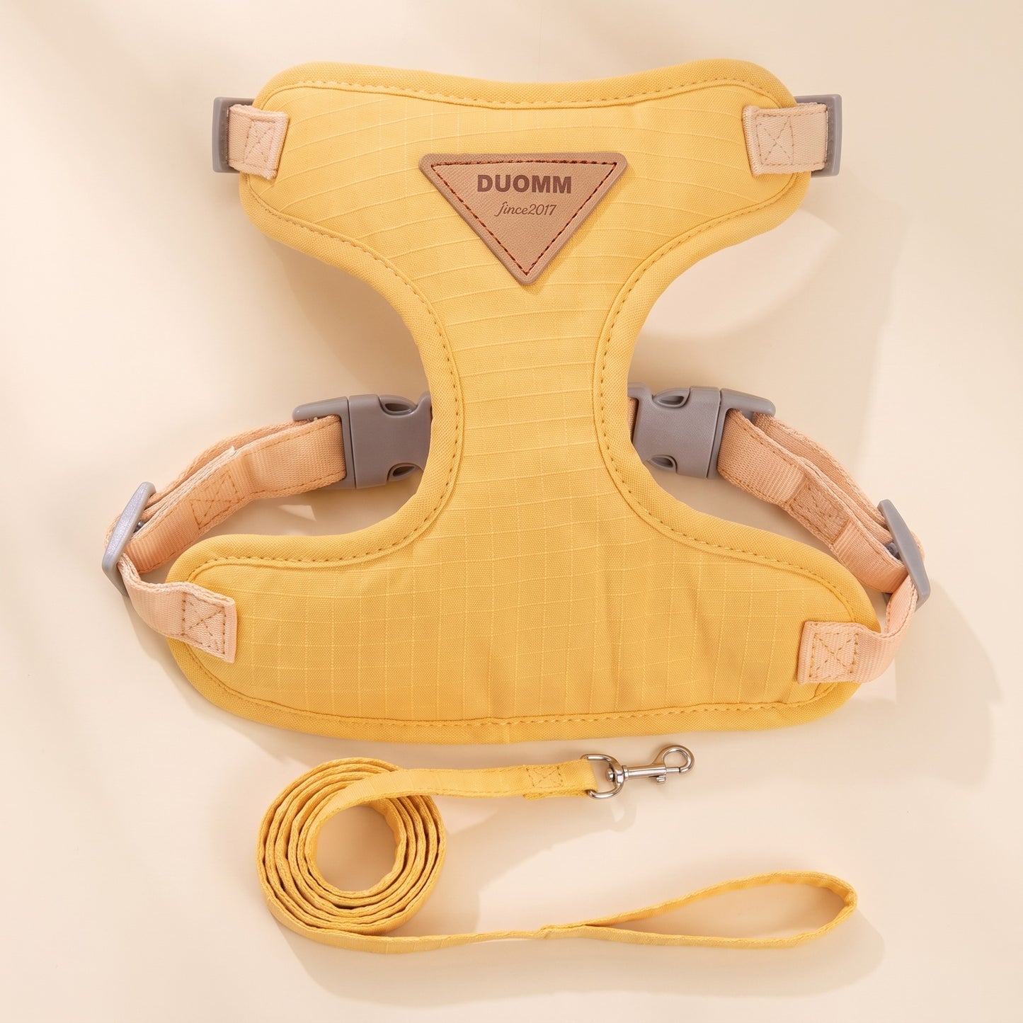 Adjustable Cat and Puppy Harness Set - yellow