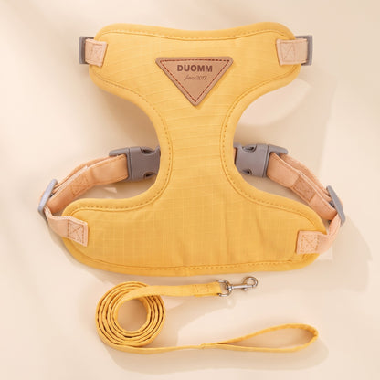 Adjustable Cat and Puppy Harness Set - yellow