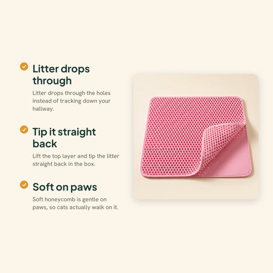 Double-Layer Honeycomb Litter Mat, key benefits
