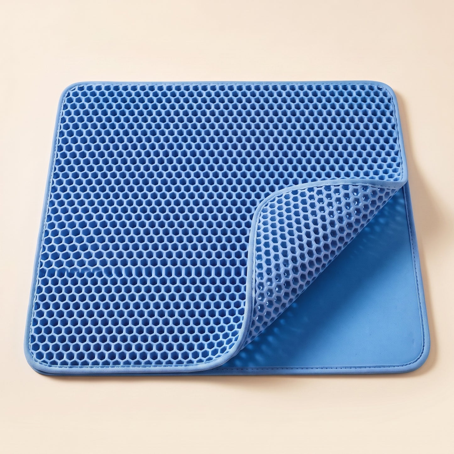 Double-Layer Honeycomb Litter Mat - blue