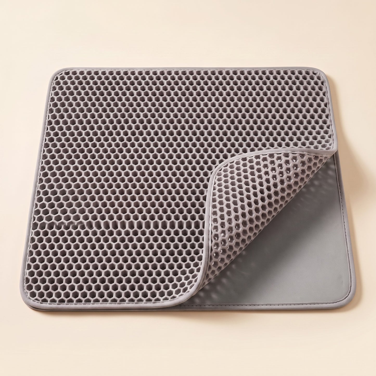 Double-Layer Honeycomb Litter Mat - grey