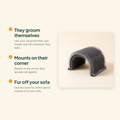Corner Self-Groomer Brush for Cats, key benefits