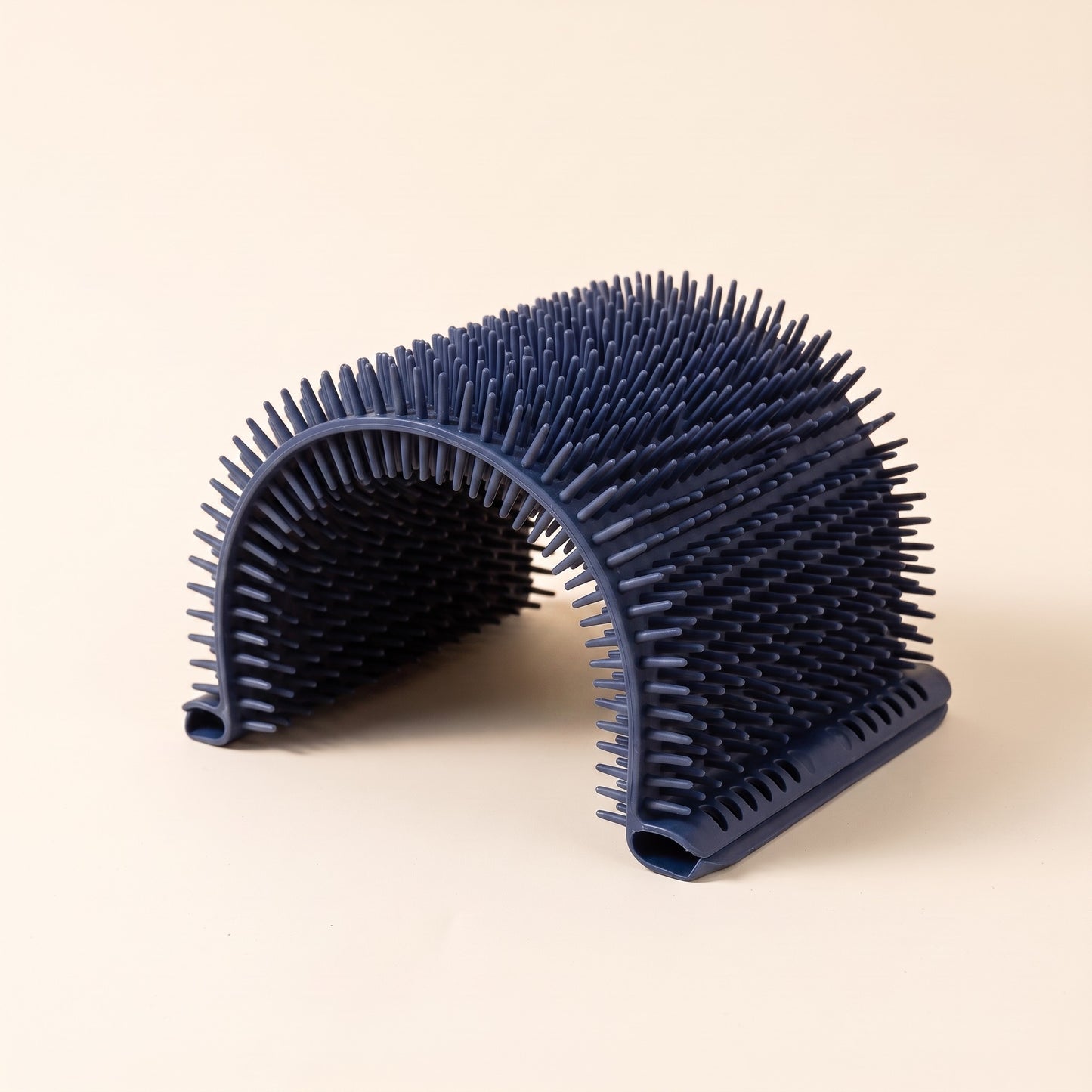 Corner Self-Groomer Brush for Cats - dark navy blue