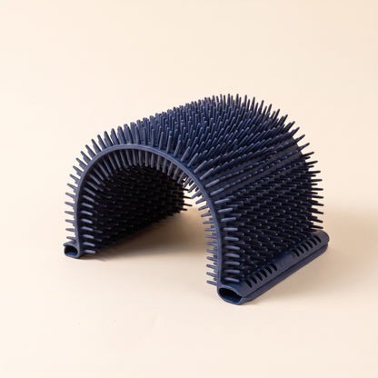 Corner Self-Groomer Brush for Cats - dark navy blue