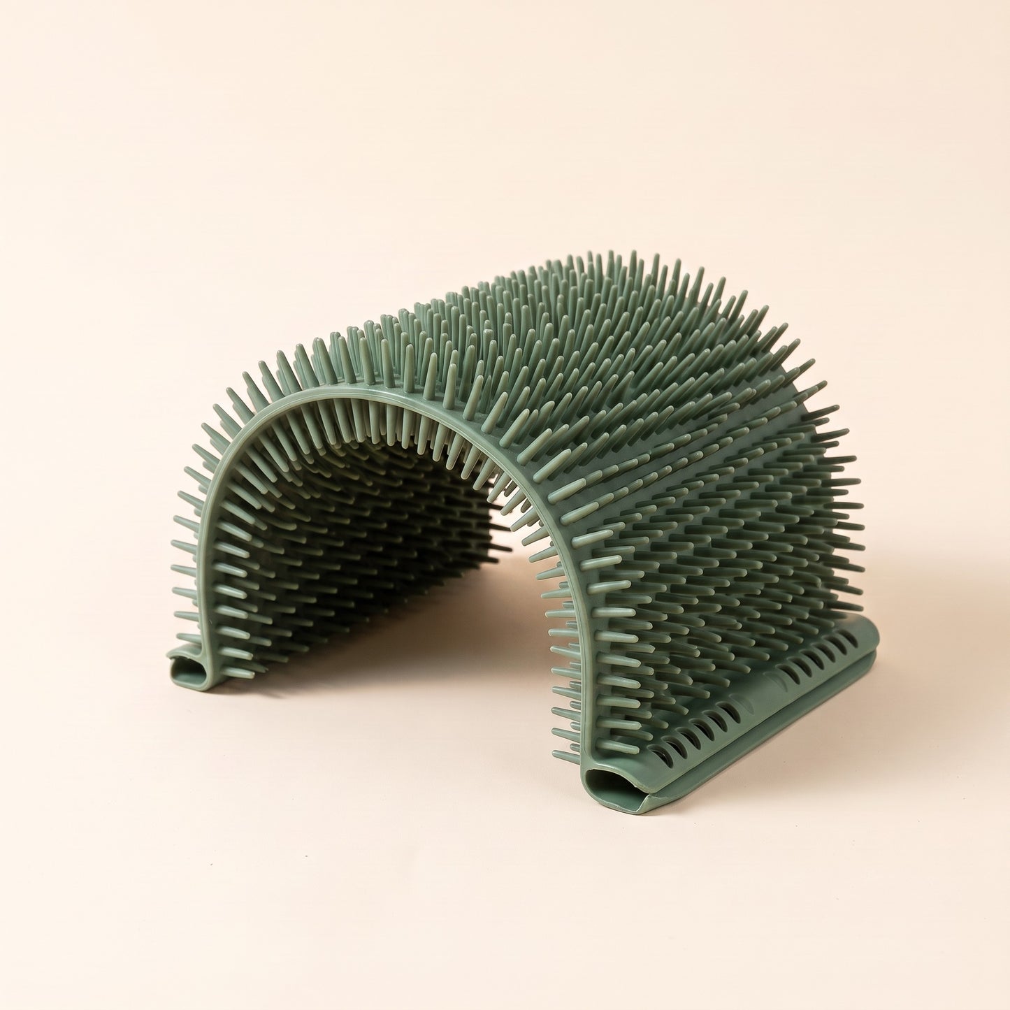 Corner Self-Groomer Brush for Cats - green