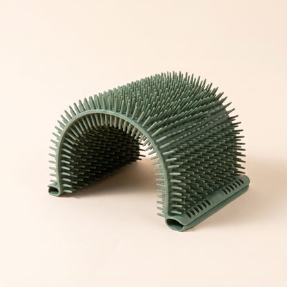 Corner Self-Groomer Brush for Cats - green