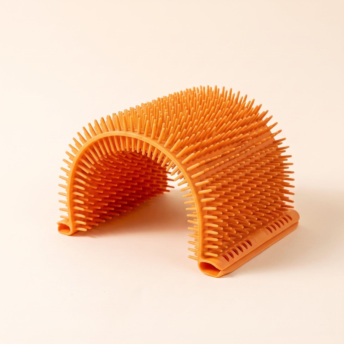 Corner Self-Groomer Brush for Cats - orange