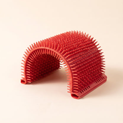 Corner Self-Groomer Brush for Cats - red