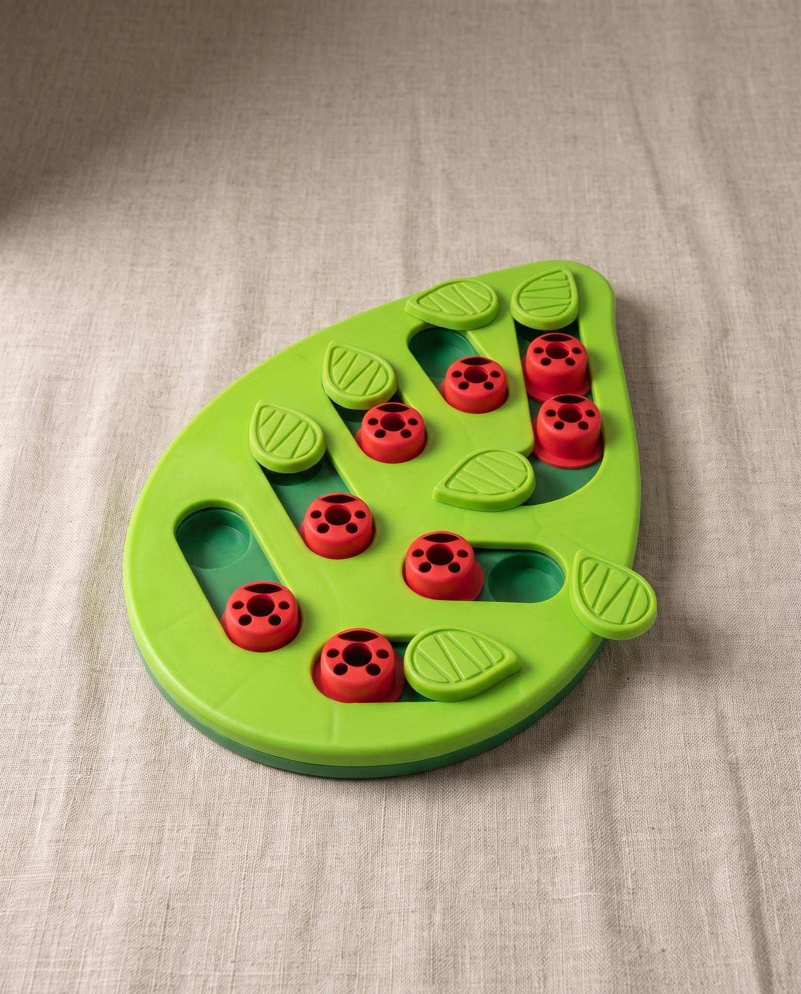 Cat Treat Puzzle Toy, Adjustable Difficulty, styled in a home setting