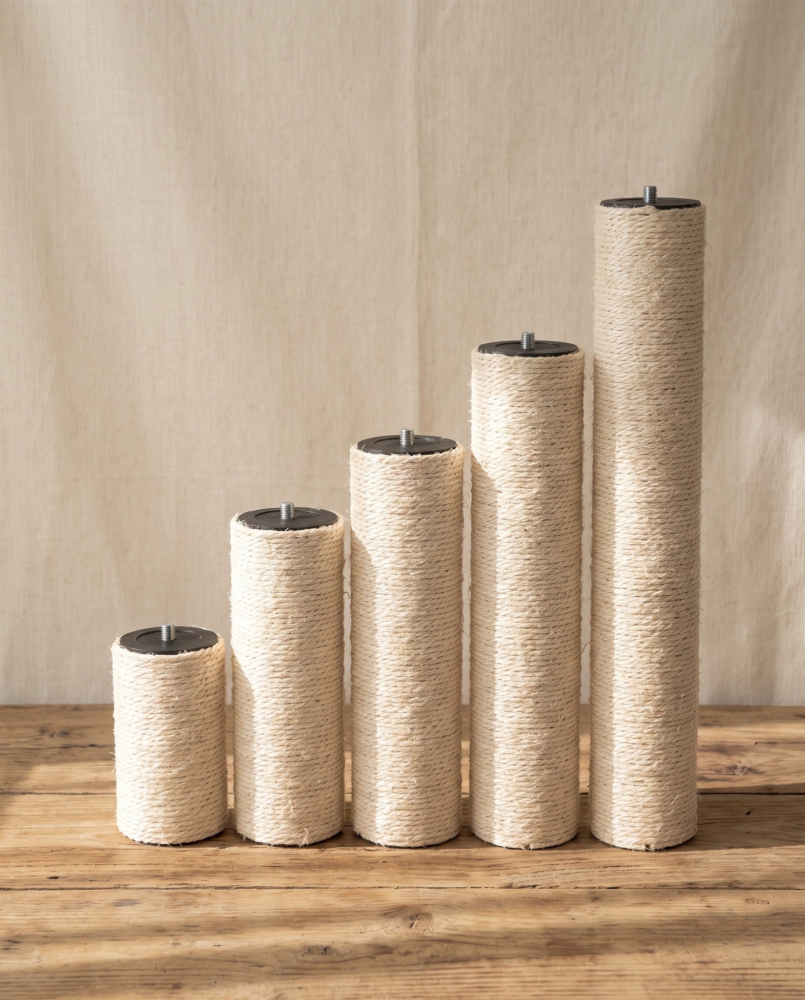 Sisal Replacement Scratching Post, styled in a home setting