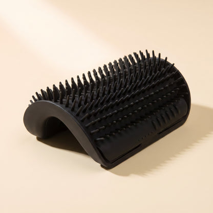 Arched Corner Self-Groomer for Cats - black