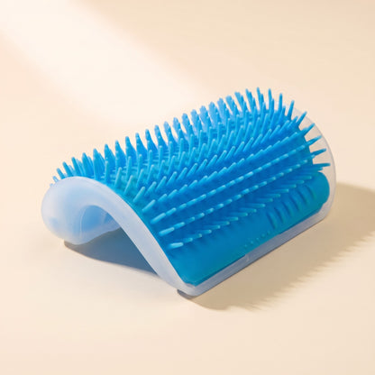 Arched Corner Self-Groomer for Cats - blue
