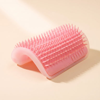 Arched Corner Self-Groomer for Cats - pink