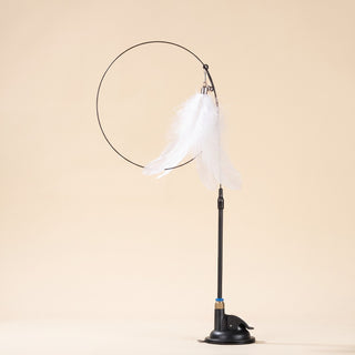 Suction Cup Feather Teaser Wand for Cats