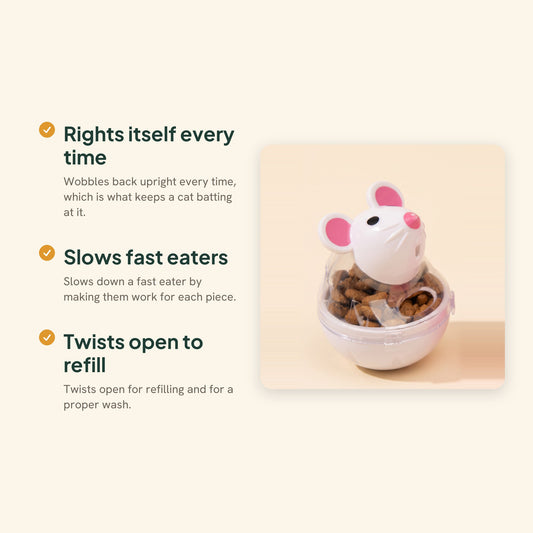 Mouse Treat Tumbler for Cats, key benefits