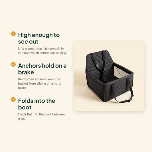Quilted Booster Car Seat for Small Dogs, key benefits