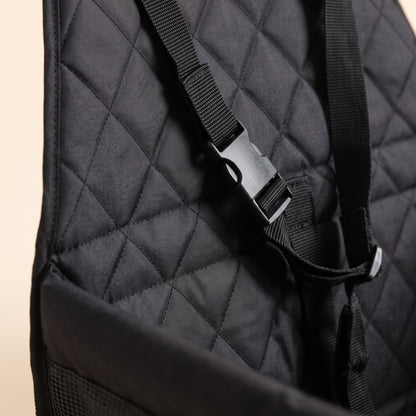 Quilted Booster Car Seat for Small Dogs, close-up detail