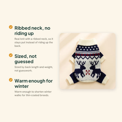 Fair Isle Knit Christmas Sweater for Dogs and Cats, key benefits