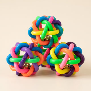 Woven Rubber Bell Ball for Dogs