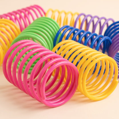 Spiral Spring Cat Toys, Multi Pack, close-up detail
