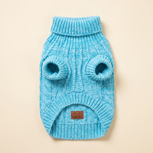 Cable-Knit Turtleneck Sweater for Dogs and Cats