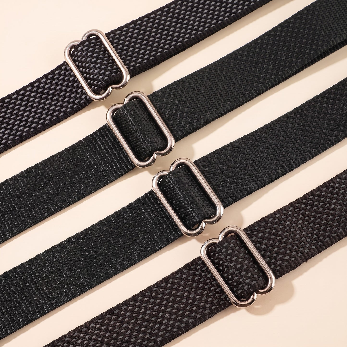 Reflective Martingale Collar with Metal Buckle in Black