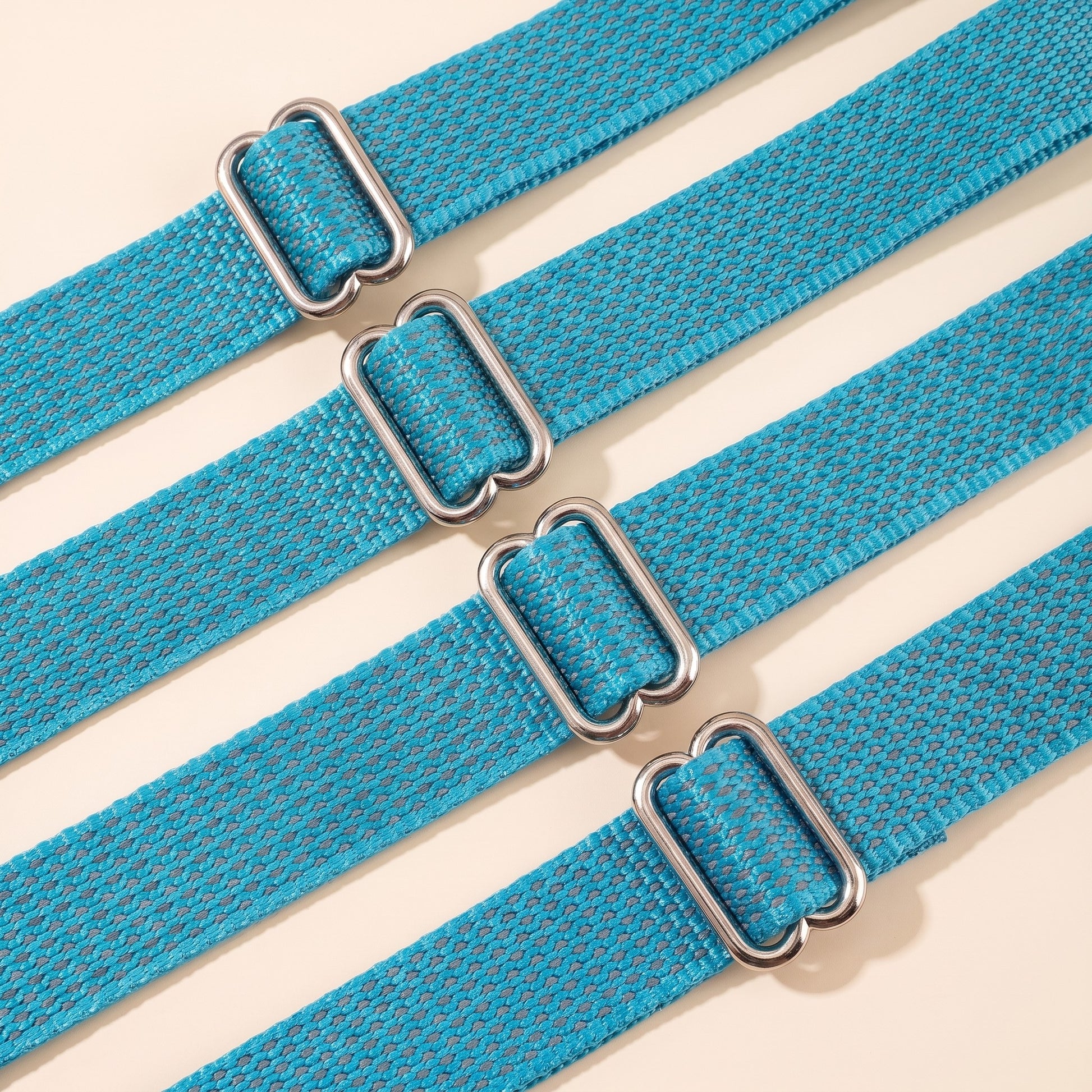 Reflective Martingale Collar with Metal Buckle in Blue