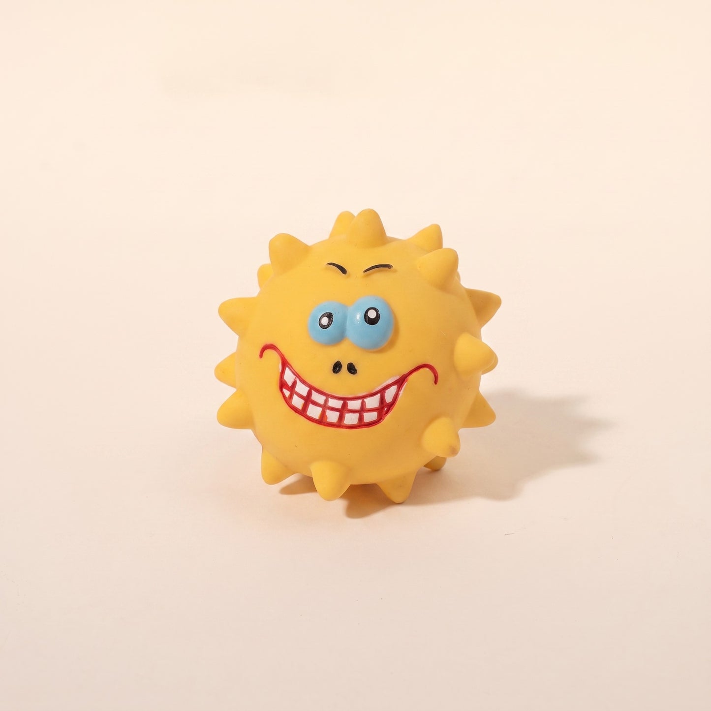 Spiky Squeaky Ball for Dogs in yellow