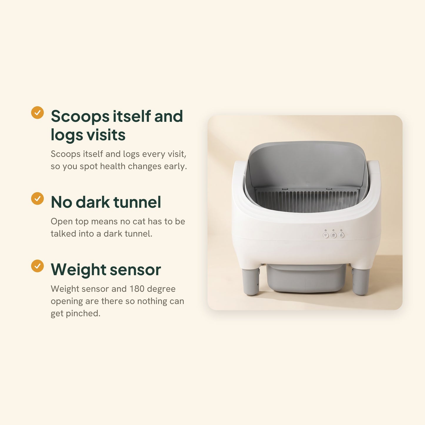 Self-Cleaning Litter Box with App Control, key benefits