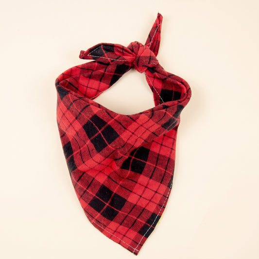 Cotton Plaid Dog Bandana