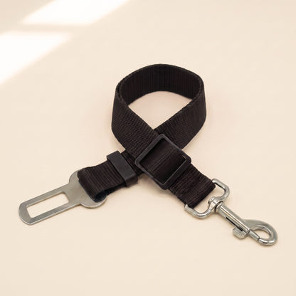 Dog Car Seat Belt Tether - black