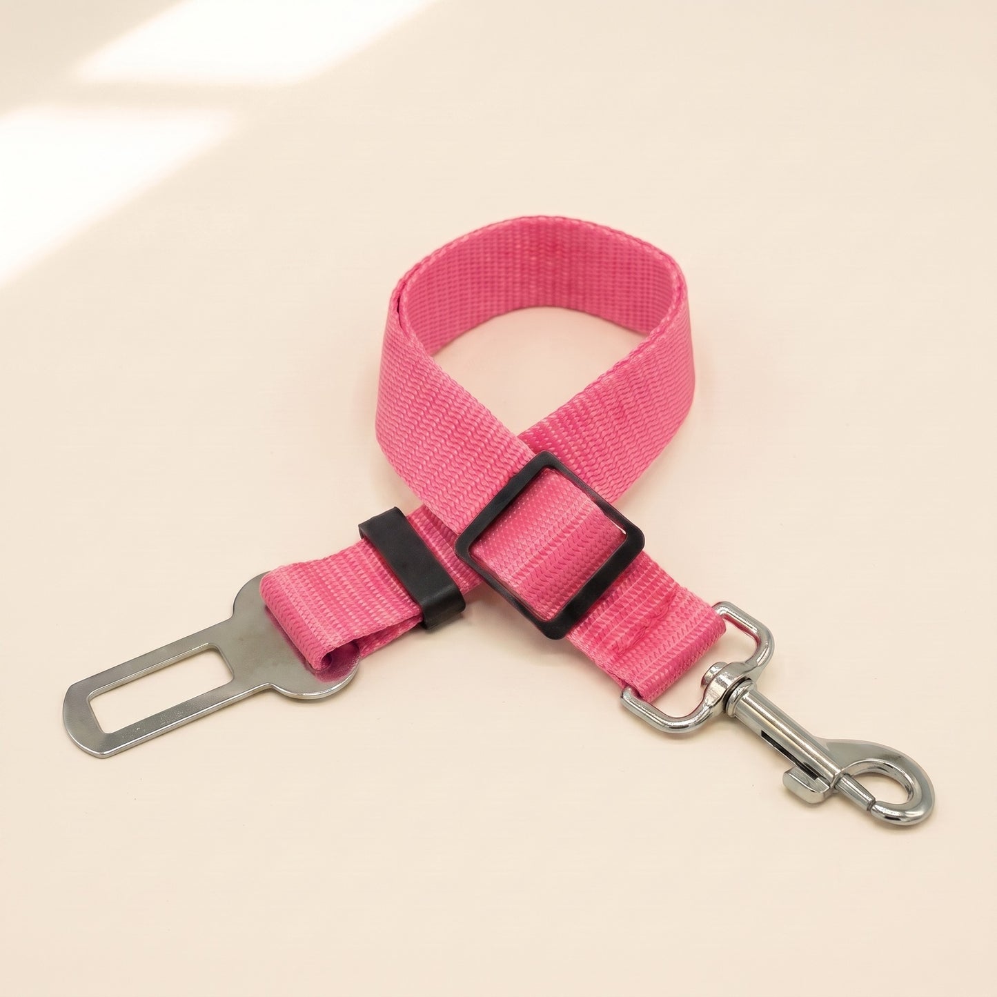 Dog Car Seat Belt Tether - pink
