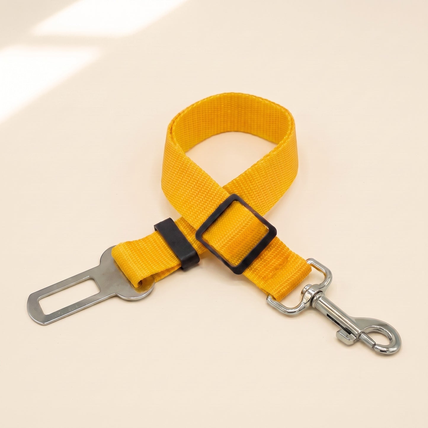Dog Car Seat Belt Tether - yellow