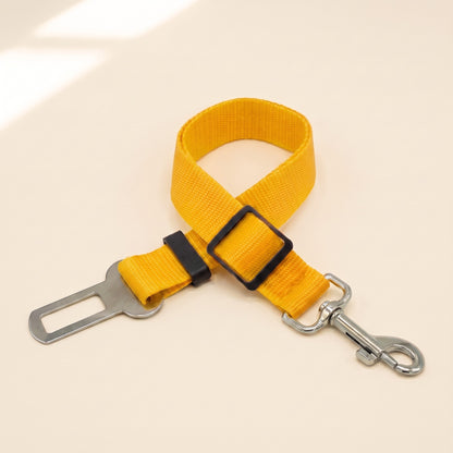 Dog Car Seat Belt Tether - yellow
