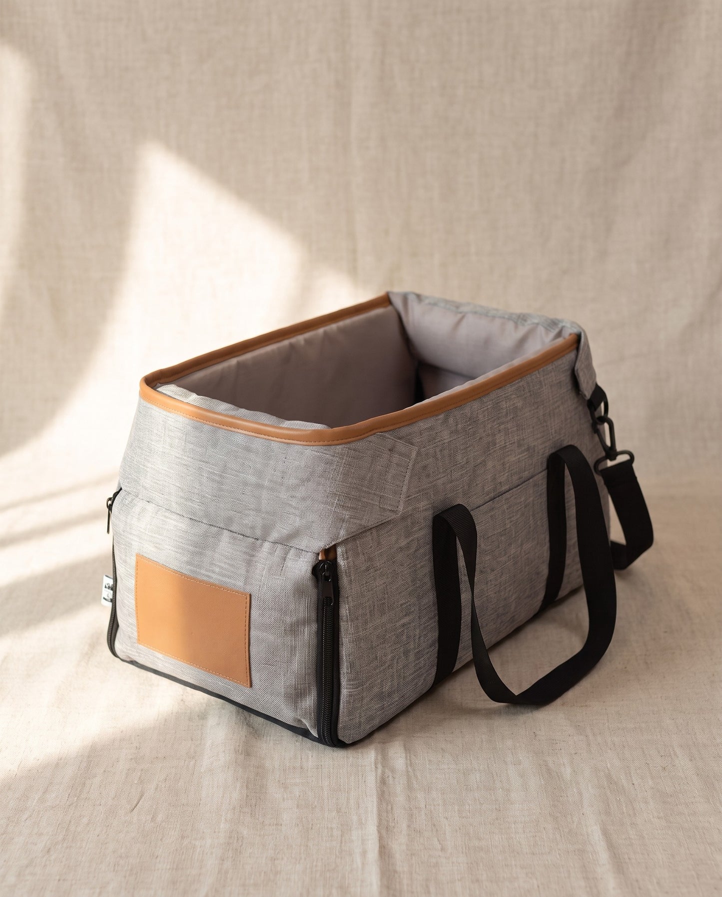 Center Console Dog Booster Seat, styled in a home setting