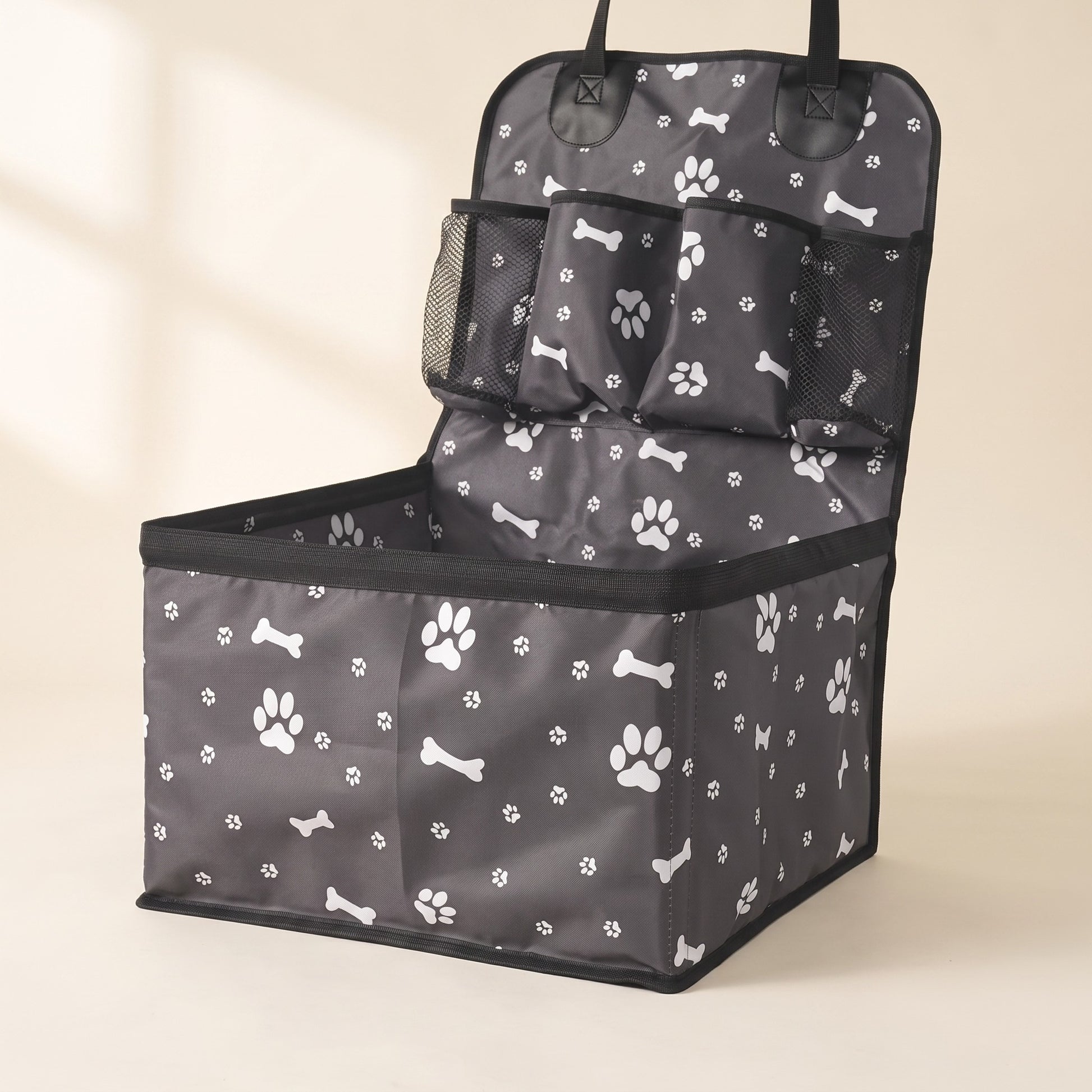 Dog Car Booster Seat with Storage Pockets