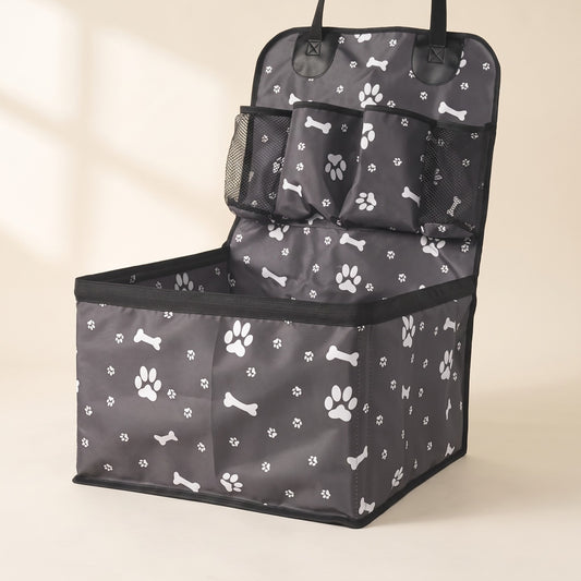 Dog Car Booster Seat with Storage Pockets
