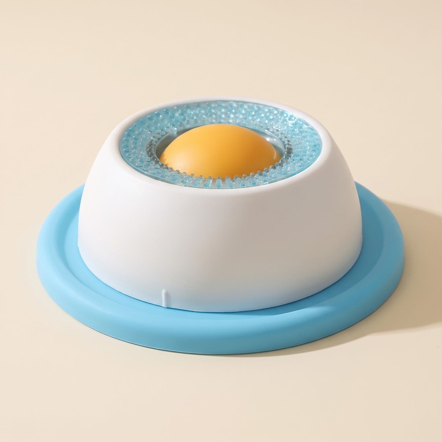 Slow Feeder Licking Bowl with Center Dome, var blue